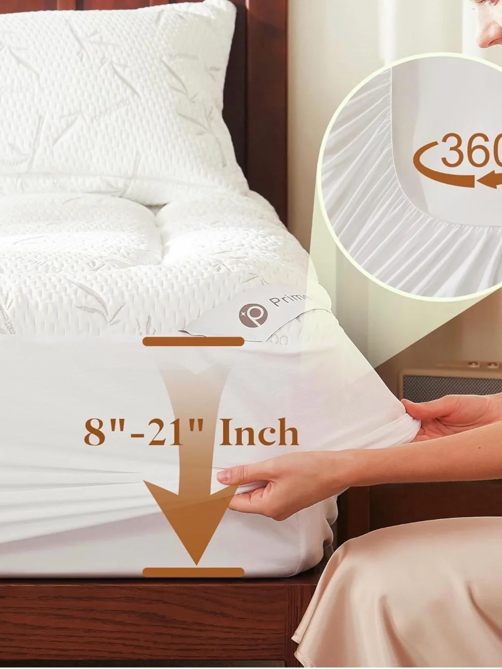 White Quilted Waterproof Mattress Protector